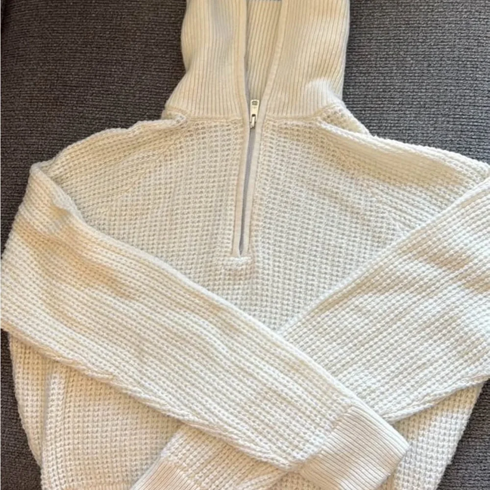 (Set) ALO Yoga Cashmere Plush Waffle 1/4 Zip Pullover + High Waist Pant - Picture 9 of 10